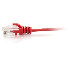 C2g/ cables to go C2G 01167 Cat6 Slim Cable - Snagless Unshielded Slim Ethernet Network Patch Cable, Red (5 Feet, 1.52 Meters) Red 5'