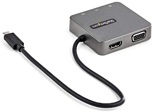 StarTech.com USB-C Multiport Adapter - USB 3.1 Gen 2 Type-C Mini Dock - USB-C to 4K HDMI or 1080p VGA Video - 10Gbps USB-A USB-C, GbE - Portable Travel Laptop Dock - Works w/Thunderbolt 3 (DKT31CHVL)