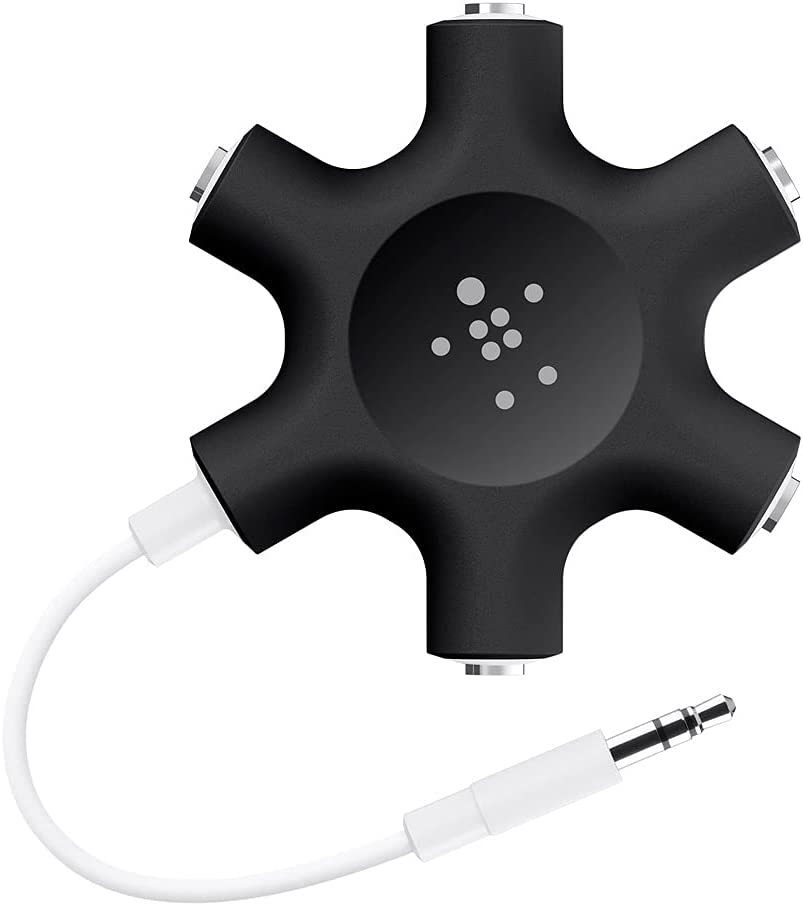 Belkin RockStar 5-Jack Multi Headphone Audio Splitter (Black)