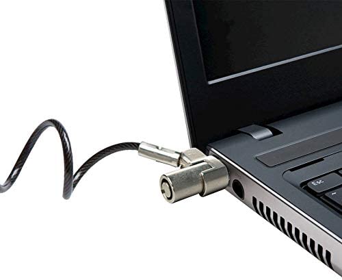 Cta digital Steel Security Lock – CTA Looped Steel Security Cable Lock with Standard Kensington Lock and Key for Laptops (LT-SC)