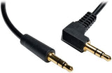 TRIPP LITE P312-001-RA 1-Feet 3.5mm Mini Stereo Audio Cable with One Right Angle Plug,Black One Right Angle Plug 1-Feet