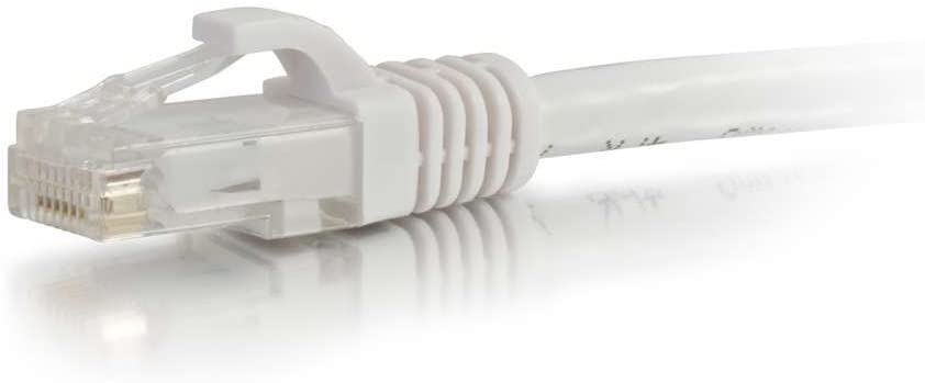 C2G/ Cables To Go 27165 Cat6 Cable - Snagless Unshielded Ethernet Network Patch Cable, White (25 Feet, 7.62 Meters) UTP 25 Feet/ 7.62 Meters White