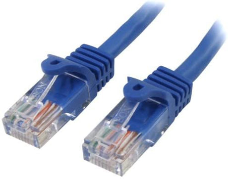 StarTech.com Cat5e Ethernet Cable4 ft - Blue - Patch Cable - Snagless Cat5e Cable - Short Network Cable - Ethernet Cord - Cat 5e Cable - 4ft 4 ft / 1.3m Blue