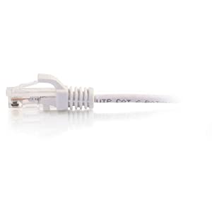 C2g/ cables to go C2G 01189 Cat6 Slim Cable - Snagless Unshielded Slim Ethernet Network Patch Cable, White (10 Feet, 3.04 Meters) 10'