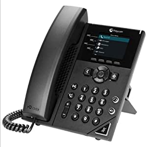 Polycom VVX 350 Business Six-line, Mid-Range IP Desk Phone with Color Display