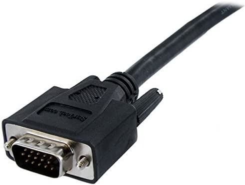 StarTech.com 6 ft DVI to Coax High Resolution VGA Monitor Cable - DVI to VGA Connector - 6ft DVI to VGA Converter (DVIVGAMM6), Black 6 ft / 2m