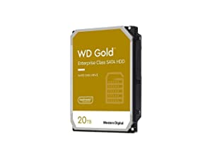 Western Digital 20TB WD Gold Enterprise Class SATA Internal Hard Drive HDD - 7200 RPM, SATA 6 Gb/s, 512 MB Cache, 3.5" - WD202KRYZ