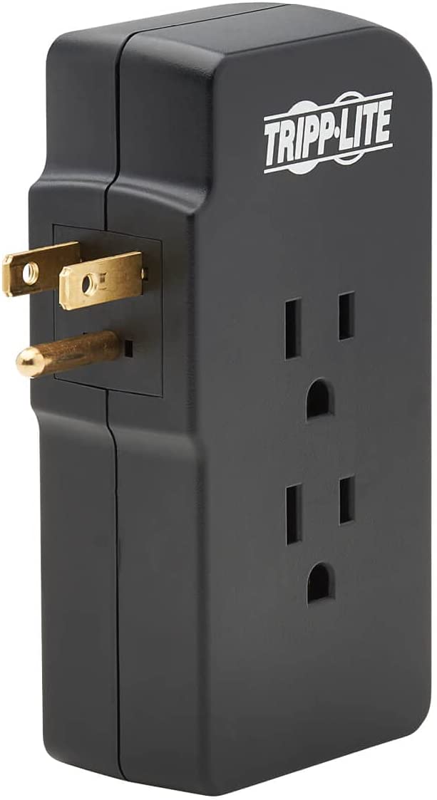 Tripp Lite Wall Surge Protector Power Strip Multi Outlet Extender, 3-Outlets &amp; 2 USB Ports, 5-15P Direct Plug, 1050 Joules, 1875 Watts &amp; Dollar 5,000 Insurance (SK3BUAM) 3-Outlets, 2 USB