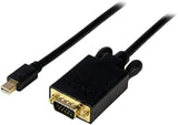 StarTech.com 10 ft Mini DisplayPort to VGA Adapter Cable - mDP to VGA Video Converter - Mini DP to VGA Cable for Mac/PC 1920x1200 - Black (MDP2VGAMM10B)