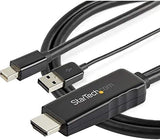 StarTech.com 6ft (2m) HDMI to Mini DisplayPort Cable 4K 30Hz - Active HDMI to mDP Adapter Converter Cable with Audio - USB Powered - Mac &amp; Windows - Male to Male Video Adapter Cable (HD2MDPMM2M) 6 ft / 2 m