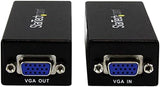 StarTech.com VGA Over CAT5 Extender – 250 ft (80m) – 1 Local and 1 Remote Unit - VGA Video Over Ethernet Extender Kit (ST121UTPEP) Black No Audio Support Single power adapter