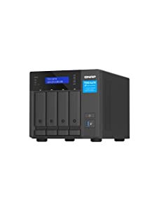 QNAP TVS-h474-PT-8G-US 4 Bay High-Speed Desktop NAS with Intel Pentium Gold 2-core CPU, 8GB DDR4 Memory, 2.5 GbE Networking and PCIe Gen 4 expandability (Diskless) Intel Pentium 4 Bay TVS-x74