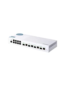 QNAP QSW-M408-4C 10GbE Managed Switch, with 4-Port 10GbE SFP+/RJ45 Combo and 8-Port Gigabit 4*10GbE Combo Ports QSW-M408-4C