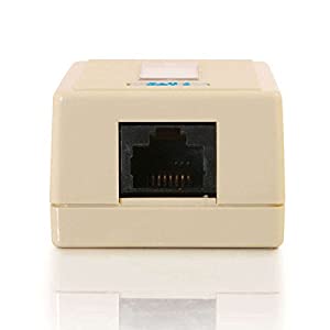 C2g/ cables to go C2G 03835 1-Port Cat5e Surface Mount Box, White