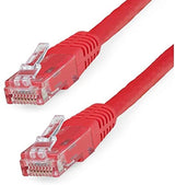 StarTech.com 75ft CAT6 Ethernet Cable - Red CAT 6 Gigabit Ethernet Wire -650MHz 100W PoE++ RJ45 UTP Molded Category 6 Network/Patch Cord w/Strain Relief/Fluke Tested UL/TIA Certified (C6PATCH7RD) Red 7 ft / 2.1 m 1 Pack