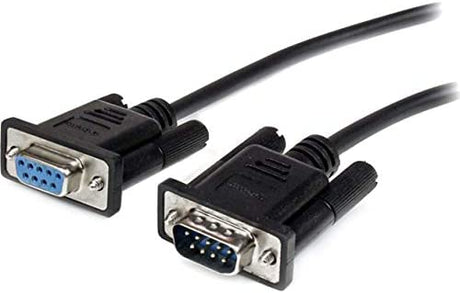 StarTech.com DB9 RS232 Serial Extension Male to Female Cable, 3m, Black (MXT1003MBK) 10 ft/3 m Black