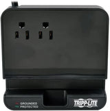 Tripp Lite 2 Outlet Surge Protector Charging Station, 4 USB Charging Ports, 6ft. Cord, $50K Insurance &amp; Lifetime Warranty (TLP26USBB) 2 Outlet + USB + 6ft Cord Charging Station