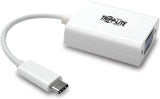 Tripp Lite USB C to VGA Video Adapter Converter1080p, M/F, Thunderbolt 3 Compatible, USB Type C, USB-C, USB Type-C, 6in (U444-06N-VGA-AM),White VGA DP Alternate Mode