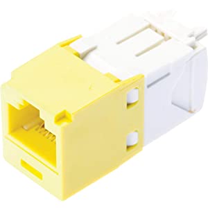 Panduit CJ688TGYL Category-6 8-Wire TG-Style Jack Module, Yellow