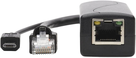 Tripp Lite PoE to USB Micro-B and RJ45 Active Splitter 48V to 5V 1A 100M (NPOE-SPL-G-5VMU)
