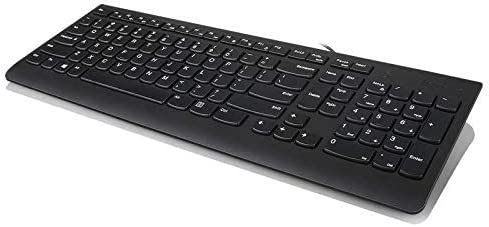 Lenovo 300 USB Combo, Full-Size Wired Keyboard &amp; Mouse, Ergonomic, Left or Right Hand Mouse, Optical Mouse, GX30M39606, Black Keyboard + Mouse Black