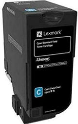 Lexmark Cyan Toner Cartridge, 7000 Yield (74C0S20)