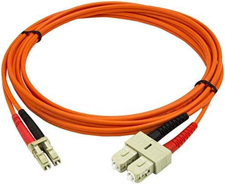 StarTech.com 2m Fiber Optic Cable - Multimode Duplex 50/125 - LSZH - LC/SC - OM2 - LC to SC Fiber Patch Cable - LC Male Network - SC Male Network - 6.4ft