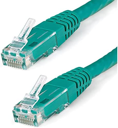 StarTech.com 20ft CAT6 Ethernet Cable - Green CAT 6 Gigabit Ethernet Wire -650MHz 100W PoE++ RJ45 UTP Molded Category 6 Network/Patch Cord w/Strain Relief/Fluke Tested UL/TIA Certified (C6PATCH20GN) Green 20 ft / 6 m 1 Pack
