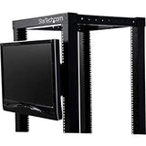 StarTech.com 4U Universal VESA LCD Monitor Mounting Bracket for 19-inch Rack or Cabinet - TAA Compliant - Cold-Pressed Steel Bracket (RKLCDBK)