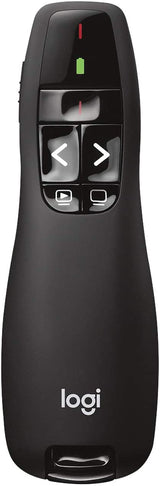 Logitech Wireless Presenter R400, Wireless Presentation Remote Clicker with Laser Pointer Red Laser 5 buttons Clicker