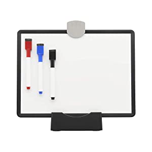 Tripp Lite Magnetic Dry Erase Board with Stand and 3 Markers, 8.5 x 11 Inches Whiteboard, 100 x 100 Vesa Mount, Black Frame (DMWP811VESAMB)