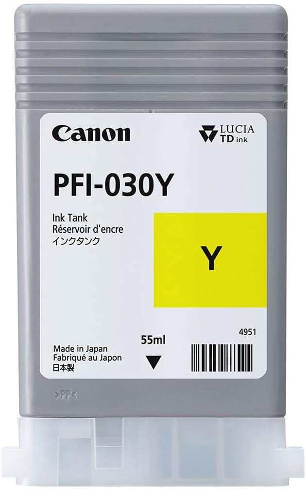 Yellow Ink 55ml (PFI-030Y) for Canon imagePROGRAF TA-20 and TA-30