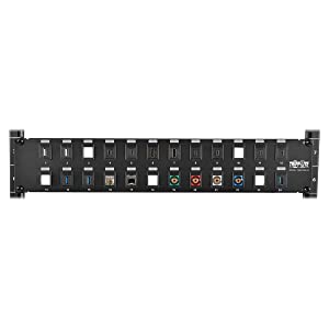 Tripp Lite 24-Port Keystone Blank Patch Panel RJ45, USB, HDMI, Cat5e / Cat6 Rackmount Unshielded 2URM TAA (N062-024-KJ)