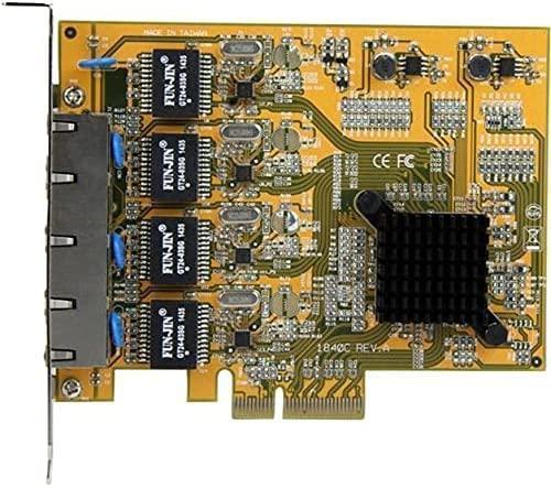 StarTech.com 4 Port PCIe Network Card - Standard Profile - RJ45 Port - Realtek RTL8111G Chipset - Ethernet Network Card - NIC Server Adapter Network Card (ST1000SPEX43)