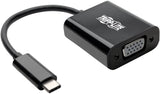 Tripp Lite USB C to VGA Adapter Converter 1080P M/F Black USB Type C, USB 3.1 Gen 1, Portable, Thunderbolt 3 (U444-06N-VB-AM)