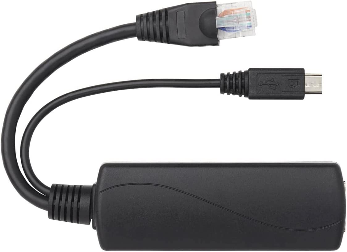 Tripp Lite PoE to USB Micro-B and RJ45 Active Splitter 48V to 5V 1A 100M (NPOE-SPL-G-5VMU)