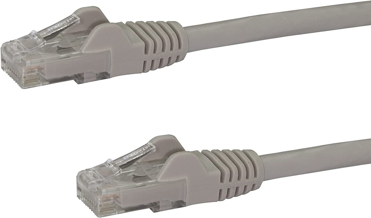 StarTech.com 25ft CAT6 Ethernet Cable - Gray CAT 6 Gigabit Ethernet Wire -650MHz 100W PoE RJ45 UTP Category 6 Network/Patch Cord Snagless w/Strain Relief Fluke Tested UL/TIA Certified (N6PATCH25GR) Gray 25 ft / 7.6 m 1 Pack
