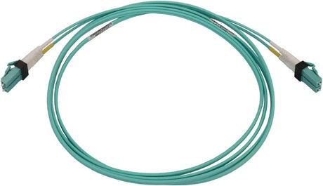 Tripp Lite Switchable Fiber Cable, 400G Duplex Multimode 50/125 OM4 (LC Duplex-PC/LC Duplex-PC), Round LSZH Jacket, Aqua, 2 Meters / 6.6 Feet, Lifetime Limited Manufacturer's Warranty (N820X-02M-OM4) 6.6 ft / 2M