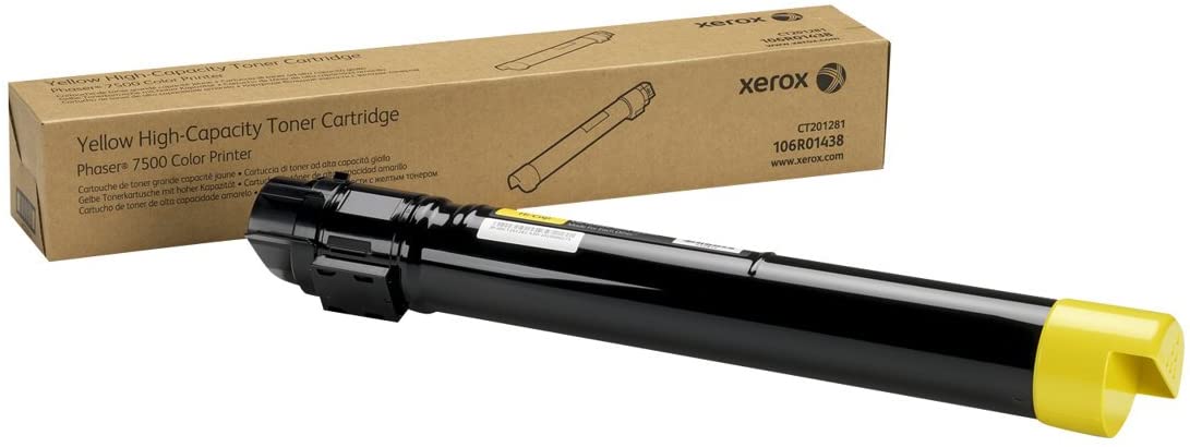 Xerox 106R01438 Phaser 7500 Yellow High Capacity Toner Cartridge High Capacity Yellow