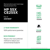 Clover imaging group Clover Remanufactured Toner Cartridge Replacement for HP CE255X (HP 55X) | Black | High Yield