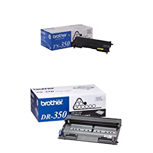 Brother Genuine Black Toner Cartridge, TN350, and Replacement-Drum Unit, DR350