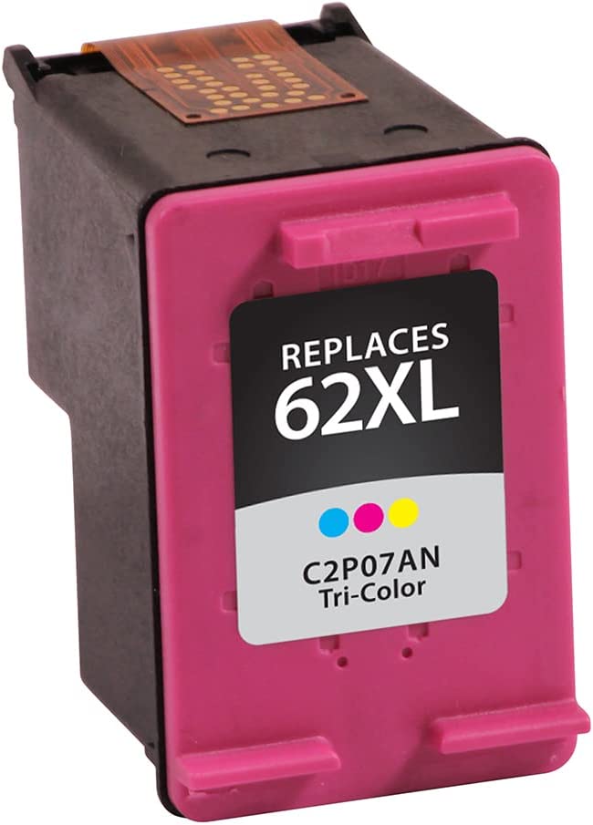 CIG Remanufactured High Yield Tri-Color Ink Cartridge for HP C2P07AN (HP 62XL) (Tri-Color / 415)