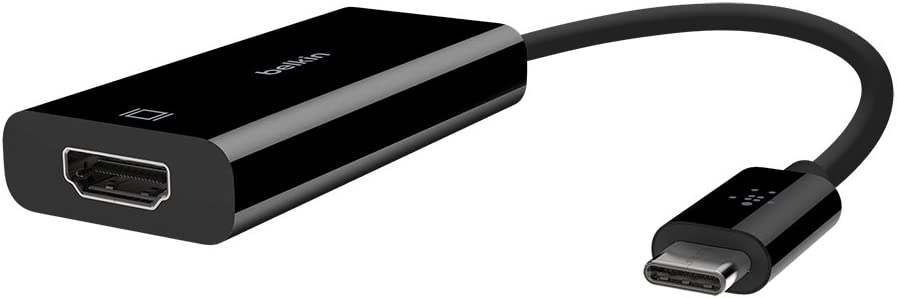 Belkin USB-C to HDMI Adapter, Works with Chromebook Certified(Supports 4K @60Hz, HDMI to USB-C Adapter, USB Type-C to HDMI Adapter), Black (F2CU038btBLK)