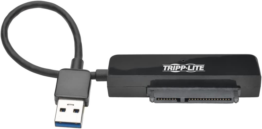 Tripp Lite 6in USB 3.0 SuperSpeed to SATA III Adapter Cable w/ UASP, 2.5in SATA Hard Drives, Black (U338-06N-SATA-B)