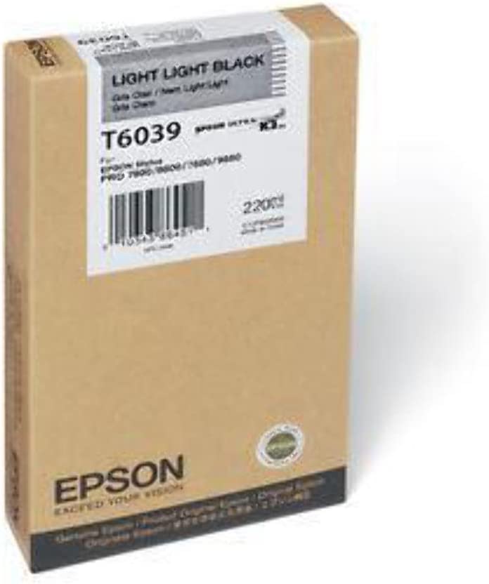 Epson UltraChrome K3 Ink Cartridge - 220ml Light Light Black (T603900)
