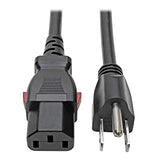 Tripp Lite Standard Computer Power Cord (NEMA 5-15P to C13 Power Cord), Locking C13 Connector, 10A, 125V, 18AWG, 10 ft. (P006-L10) 10 ft Standard