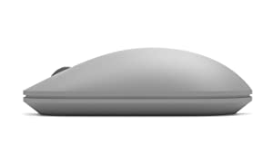 Microsoft Modern Mouse, Silver. Comfortable Right/Left Hand Use Design with Metal Scroll Wheel, Wireless, Bluetooth for PC/Laptop/Desktop, Works with Mac/Windows 8/10/11 Computers