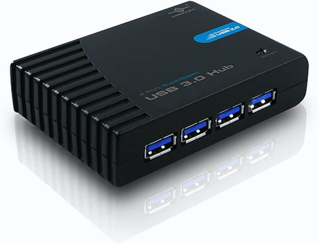 Vantec 4 Port SuperSpeed USB 3.0 Hub (Black) 4-Port
