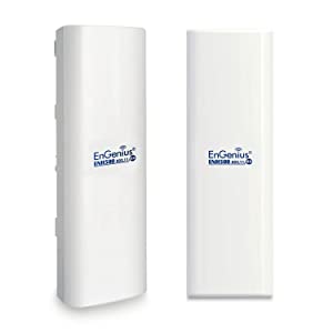 EnGenius ENH500-AX KIT 5GHz Wi-Fi 6 (802.11ax) 2x2 Outdoor Wireless Bridge, up to 1,200 Mbps, high 26 dBm Transmit Power, high gain 16 dBi Integrated Directional Antenna, IP55-rated (2-Pack)