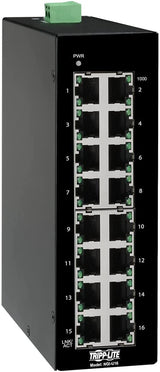 Tripp Lite Industrial 16 Port Ethernet Network Switch 10/100/1000 Mbps -40° to 167°F Unmanaged TAA Compliant DIN Mount (NGI-U16) Unmanaged 16-Port Basic